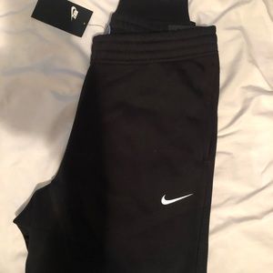 Black tapered Nike sweatpants
